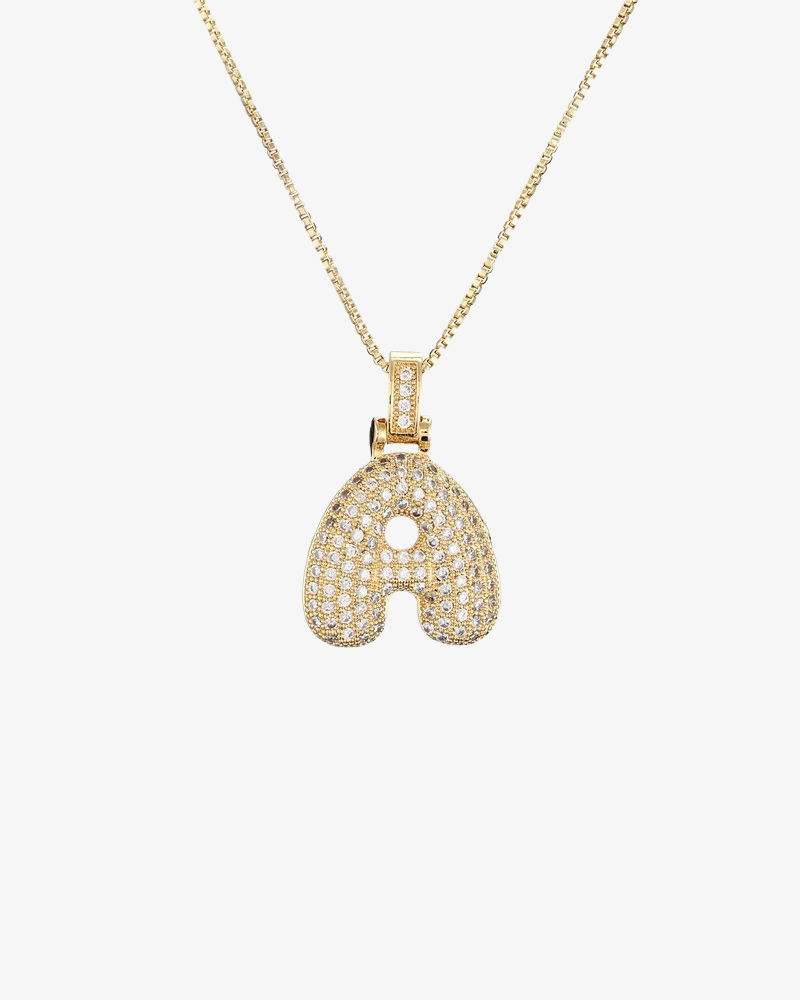 Sparkling Bubble Letter Necklace