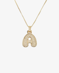 Sparkling Bubble Letter Necklace