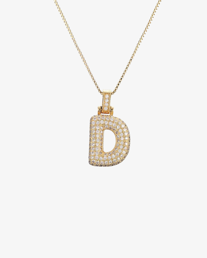 Sparkling Bubble Letter Necklace