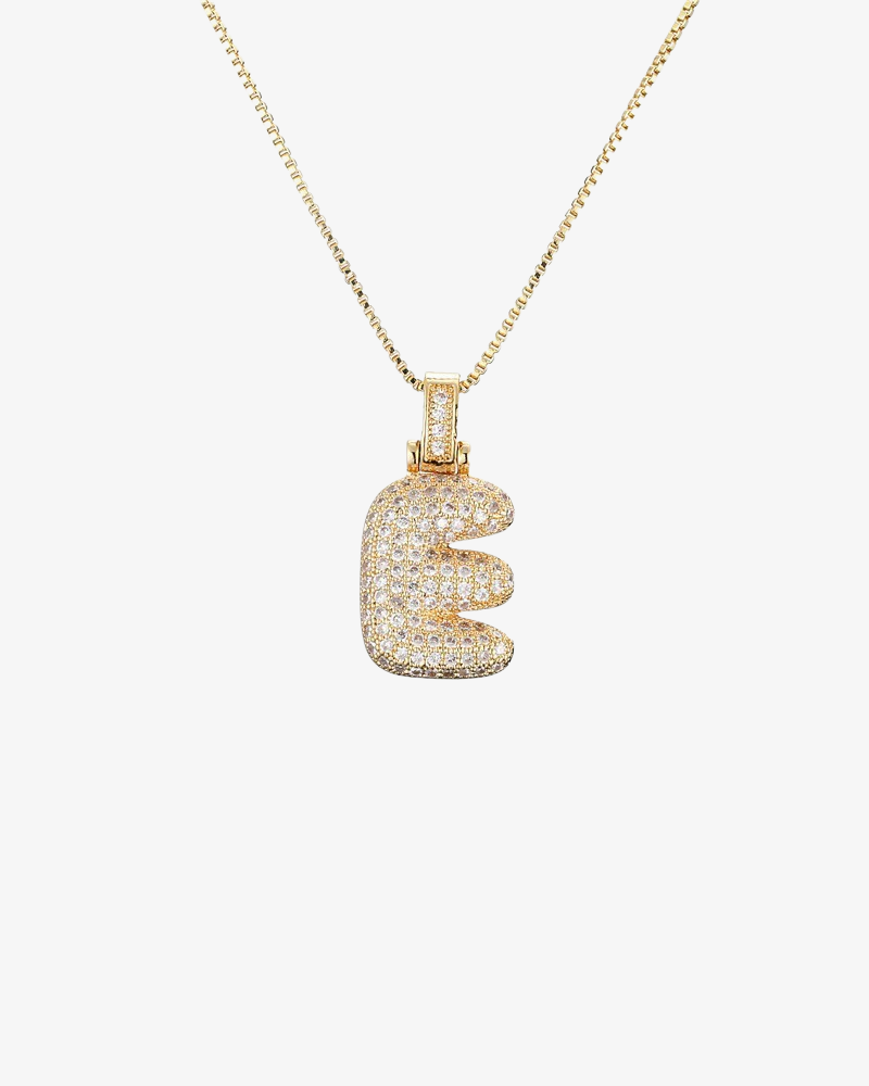 Sparkling Bubble Letter Necklace