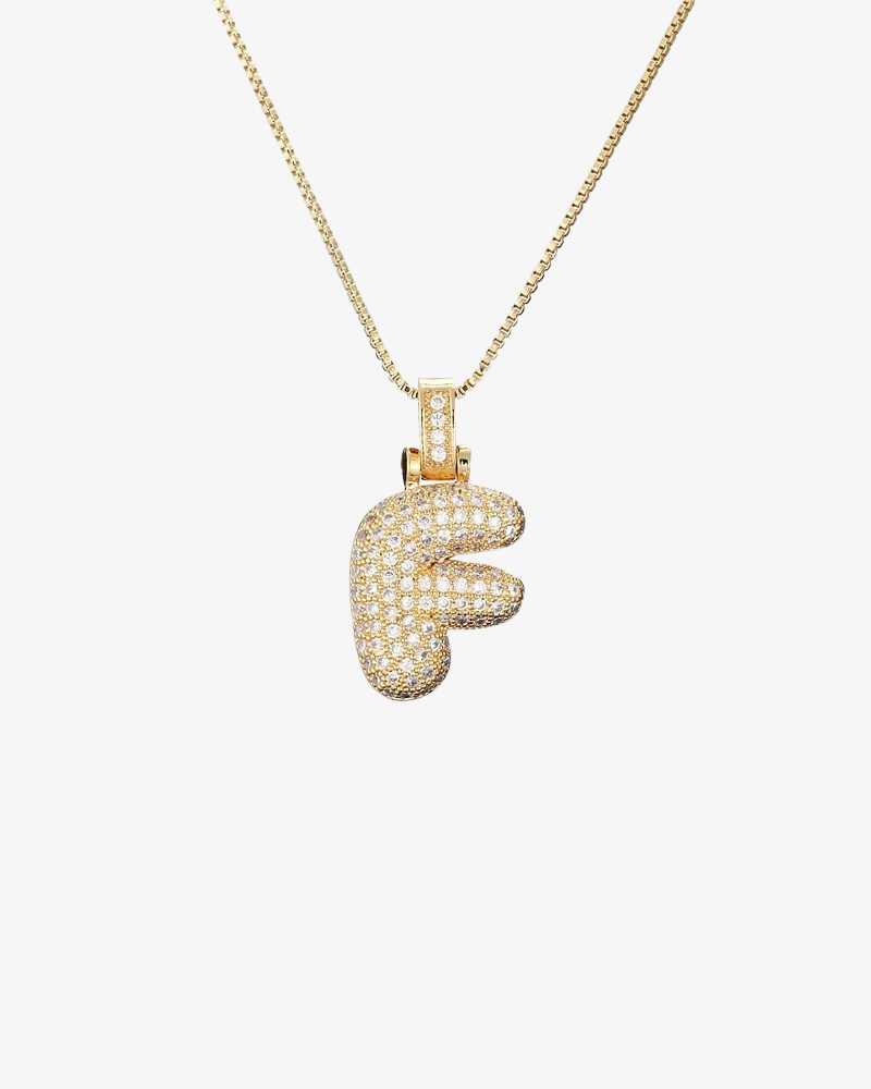 Sparkling Bubble Letter Necklace