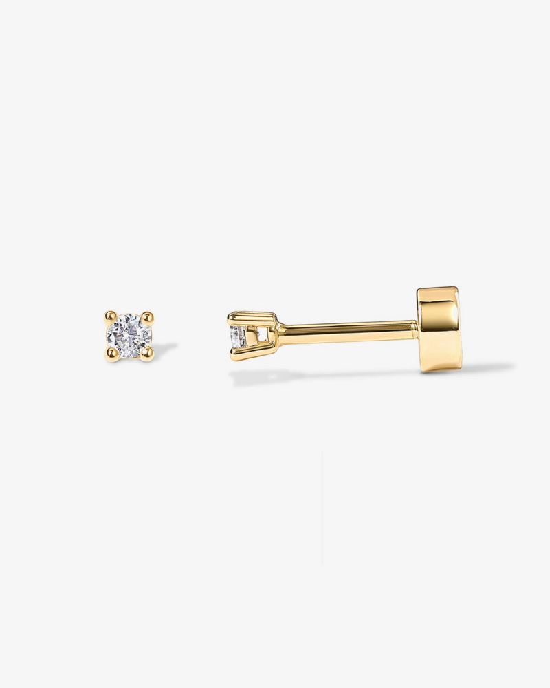 Vloure Cubic Flatback Studs - Crystal Flat Back Earring