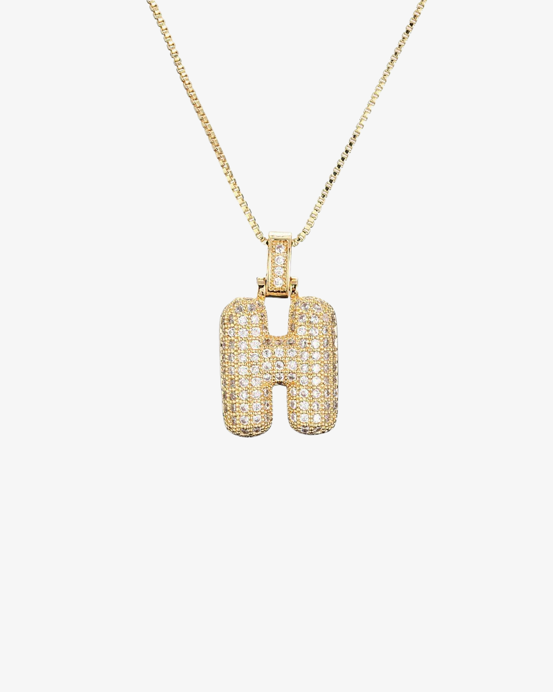 Sparkling Bubble Letter Necklace