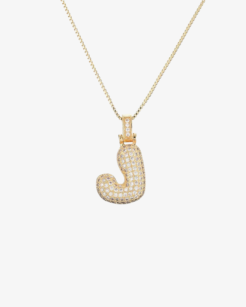 Sparkling Bubble Letter Necklace