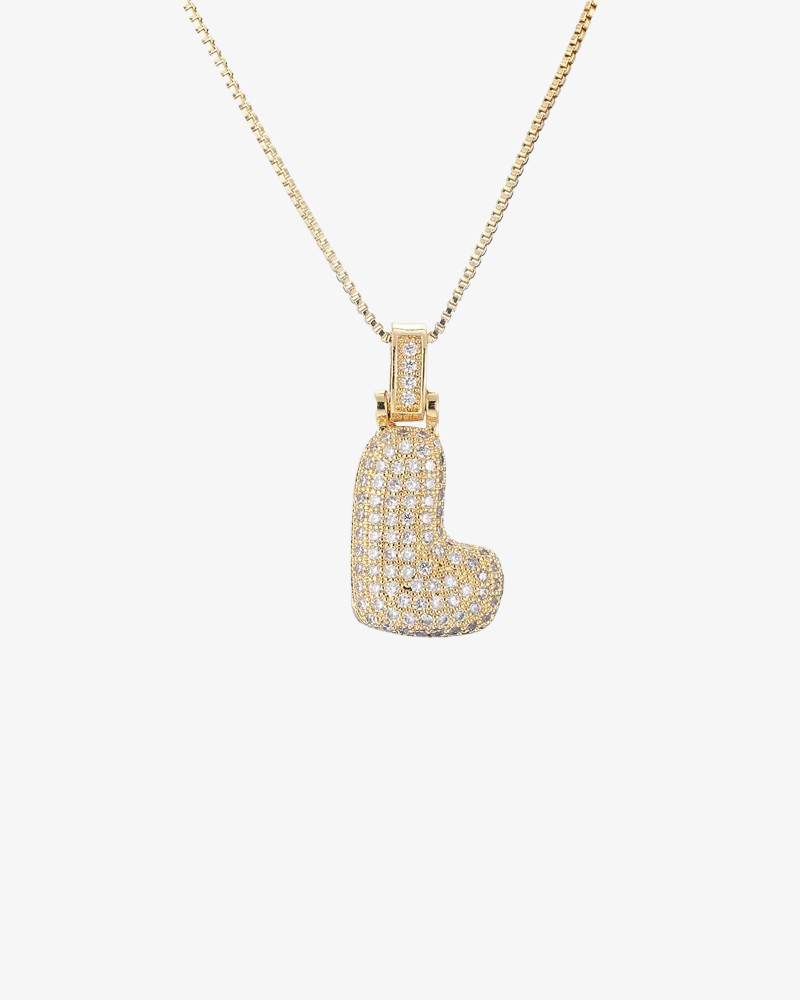 Sparkling Bubble Letter Necklace