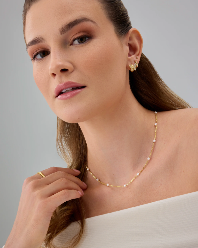 Pearl Station Necklace