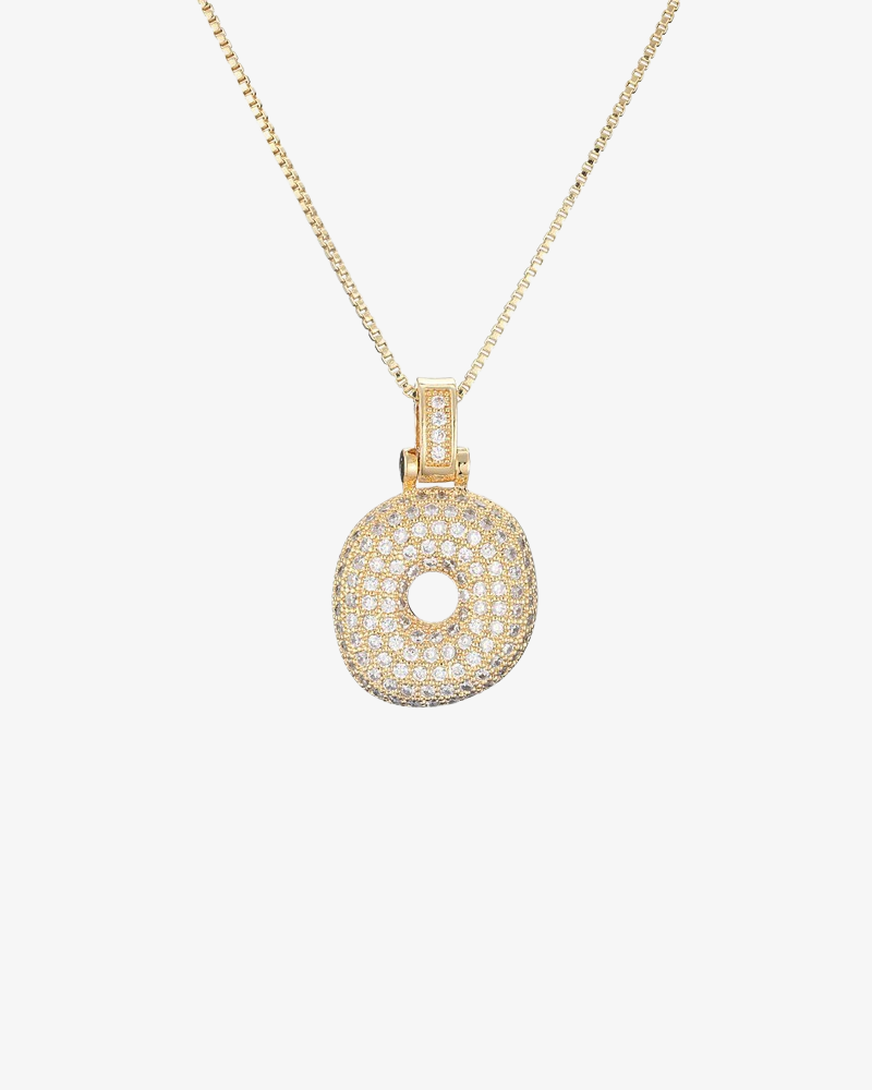 Sparkling Bubble Letter Necklace