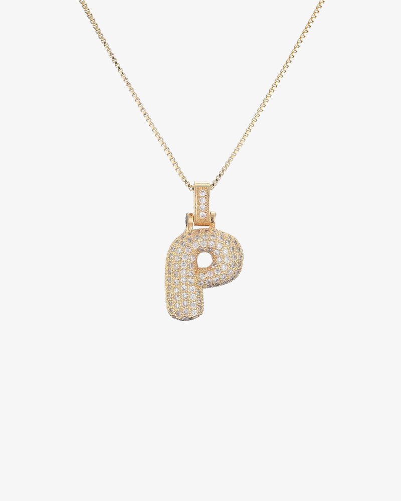 Sparkling Bubble Letter Necklace