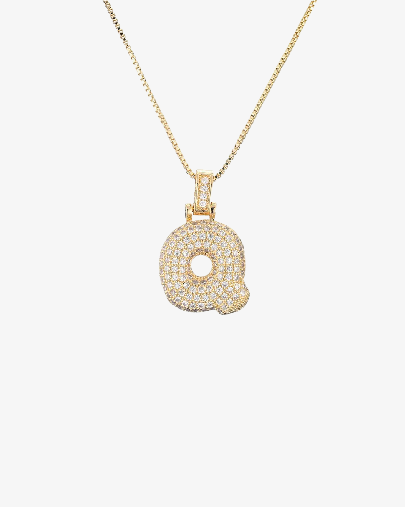 Sparkling Bubble Letter Necklace