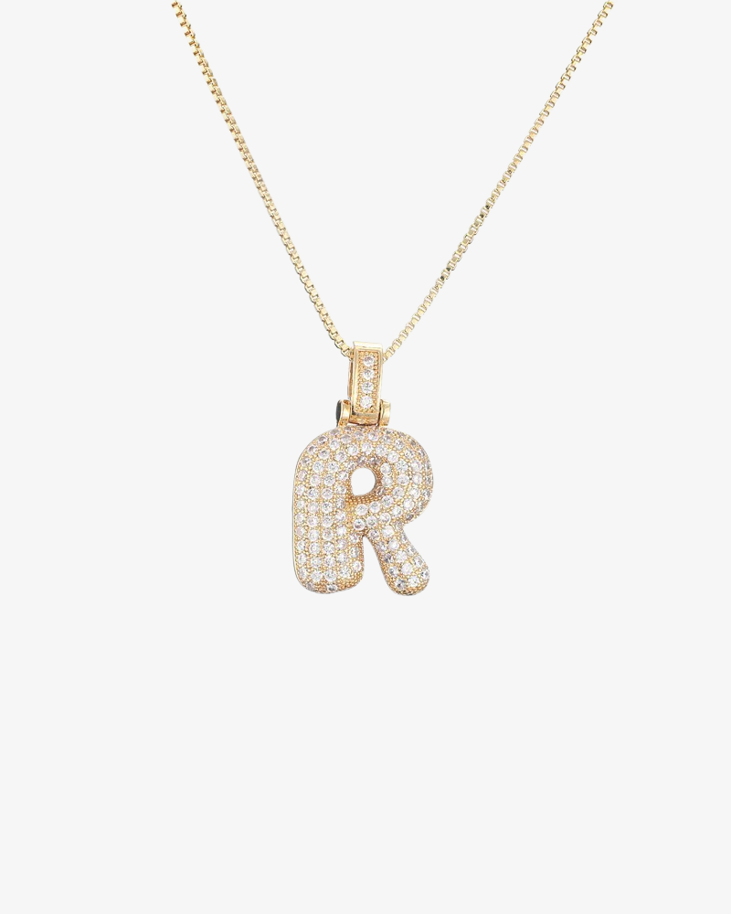 Sparkling Bubble Letter Necklace